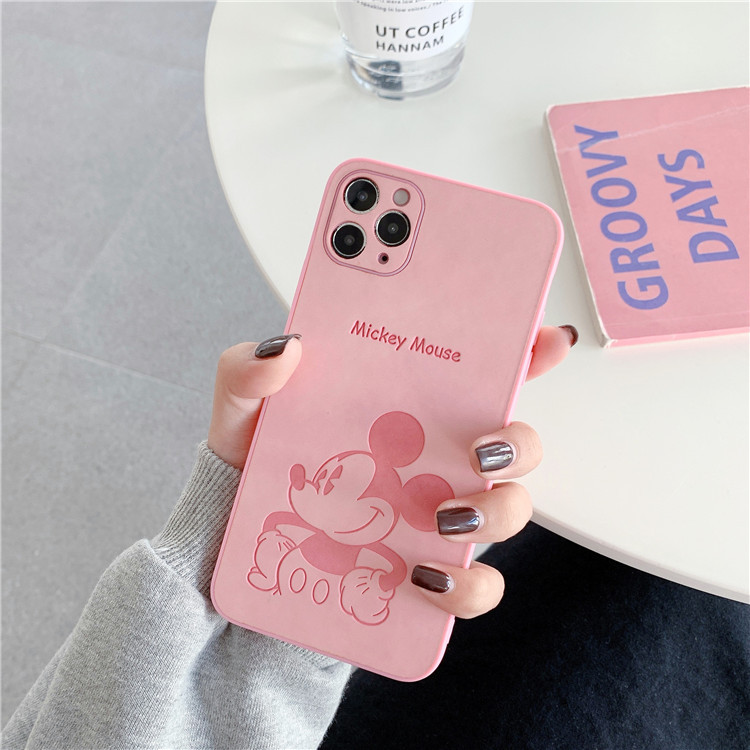 Cartoon sticker for iPhone12/11promax mobile phone shell pressed leather Mickey Apple soft case - Image 4