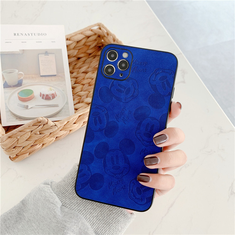 Cartoon sticker for iPhone12/11promax mobile phone shell pressed leather Mickey Apple soft case - Image 3
