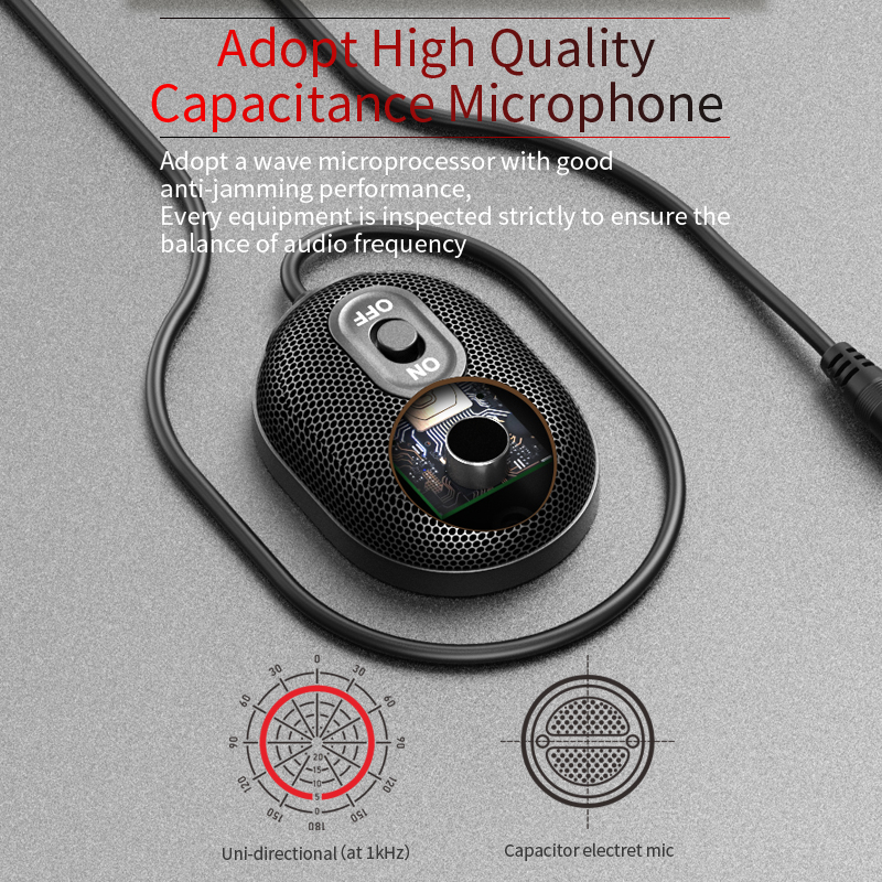 New 3.5mm Interface 360° Pickup Video Conference Omnidirectional Microphone Skype Language Chat Microphone - Image 2