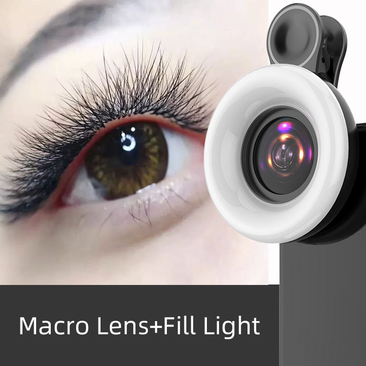 Mobile Phone Lens 15x Macro Lens Beauty Shooting Eyelashes Nails Make-Up Makeup Photo Fill Light LQ190 - Image 5