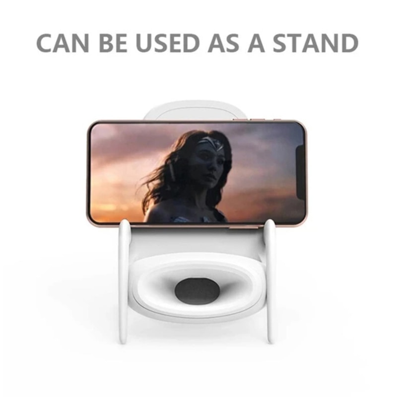 Portable Mini Chair Wireless Charger Supply For All Phones Multipurpose Phone Stand With Musical Speaker Function Charger - Image 5