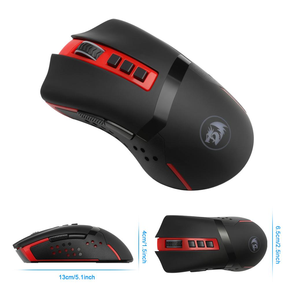 Redragon USB Wireless Gaming Mouse 4800 DPI 9 buttons ergonomic design for 2.4G desktop computer accessories gamer lol PC - Image 4