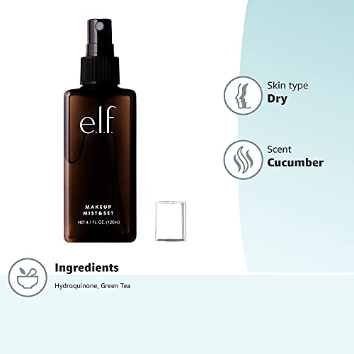 e.l.f. Makeup Mist & Set - Large Lightweight, Long Lasting, All-Day Wear Revitalizes, Refreshes, Hydrates, Soothes Infused with Aloe, Green Tea and Cucumber 4.1 Fl Oz - Image 2