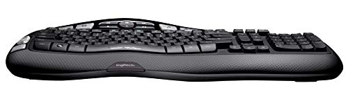 Logitech K350 Wireless Wave Ergonomic Keyboard with Unifying Wireless Technology - Black - Image 4