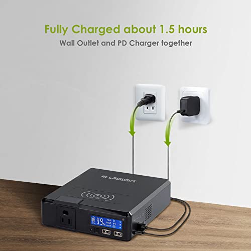 ALLPOWERS Portable Charger 41600mAh Power Bank with AC Outlets USB Wireless 110V200W Laptop Power Bank Fast Charging Battery Pack for Cell Phone Camera Drone - Image 3