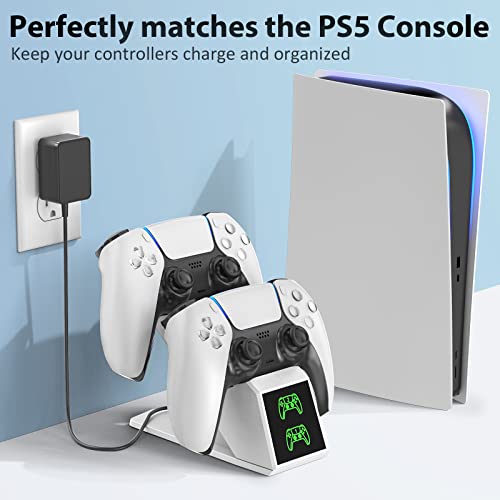 PS5 Controller Charger Charging Station, Dual PS5 Remote Charger Dock with Fast Charging AC Adapter 5V/3A for Playstation 5, OIVO Controller Charging Stand Replacement for DualSense Charging Station - Image 3