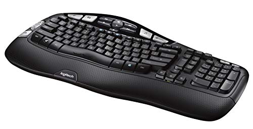 Logitech K350 Wireless Wave Ergonomic Keyboard with Unifying Wireless Technology - Black - Image 3