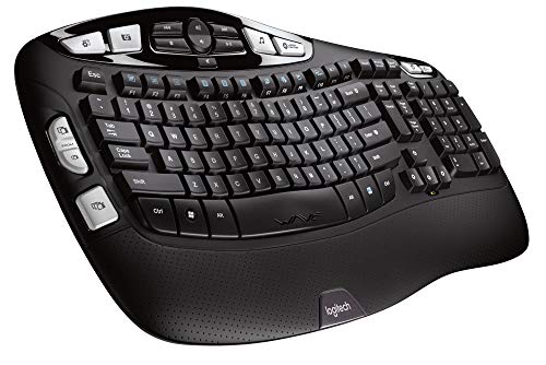 Logitech K350 Wireless Wave Ergonomic Keyboard with Unifying Wireless Technology - Black - Image 5