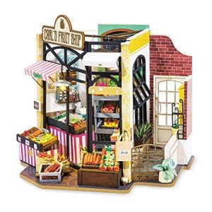 RoWood DIY Miniature Dollhouse Kit, Mini House Building Model Kits for Adults Teens - Carl's Fruit Shop