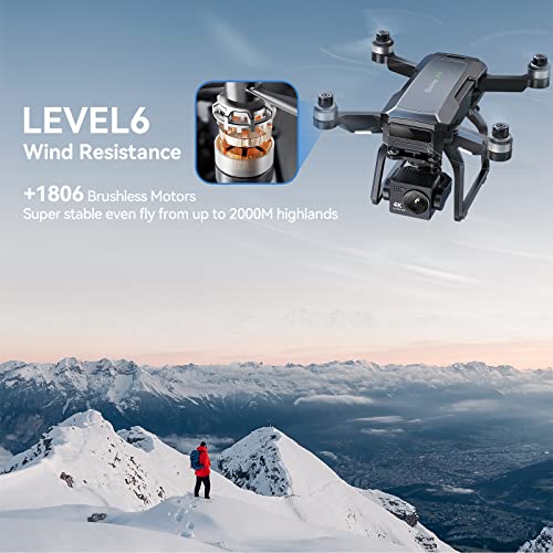 Bwine F7 GPS Drones with Camera for Adults 4K, 3-Aix Gimbal, 2Mile Long Range, 75Mins Flight Time 3 Battery, Auto Return Home+Follow Me+Fly Around+L6 Wind Resistance+Beginner Mode Easy to Use for Kids - Image 3