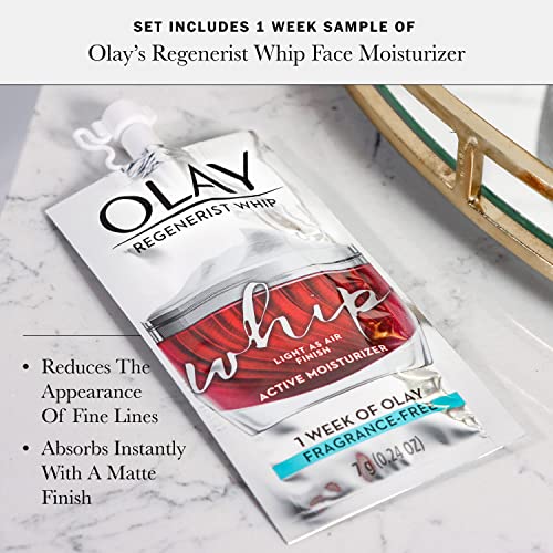 Olay Regenerist Vitamin C + Peptide 24 Brightening Face Moisturizer + Whip Face Moisturizer Travel/Trial Size Gift Set - Image 2