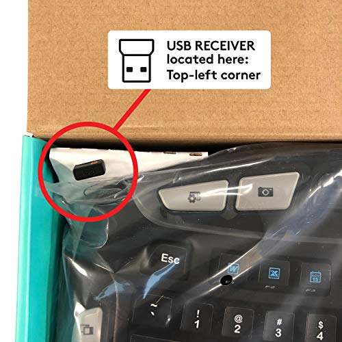 Logitech K350 Wireless Wave Ergonomic Keyboard with Unifying Wireless Technology - Black - Image 2