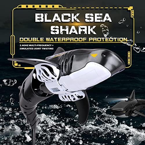 2.4G Remote Control Shark Toy 1:18 Scale High Simulation Shark Shark for Swimming Pool Bathroom Great Gift RC Boat Toys for 6+ Year Old Boys and Girls (with 2 Batteries) - Image 5